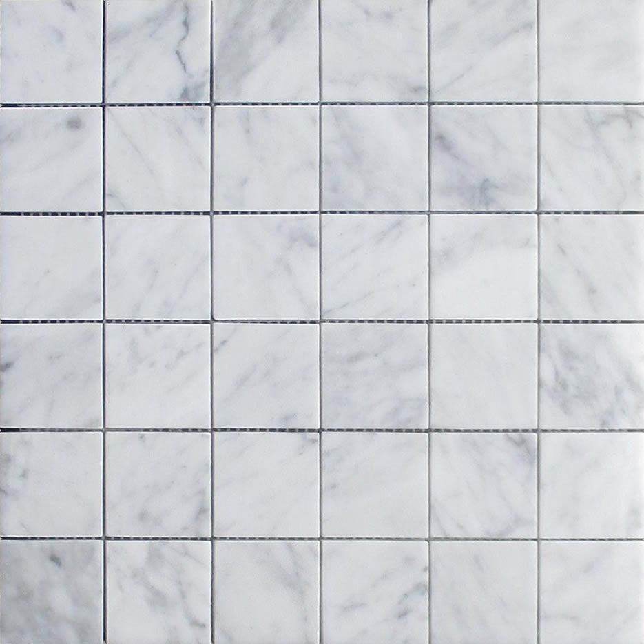 Carrara White Polished Marble Mosaic - 1